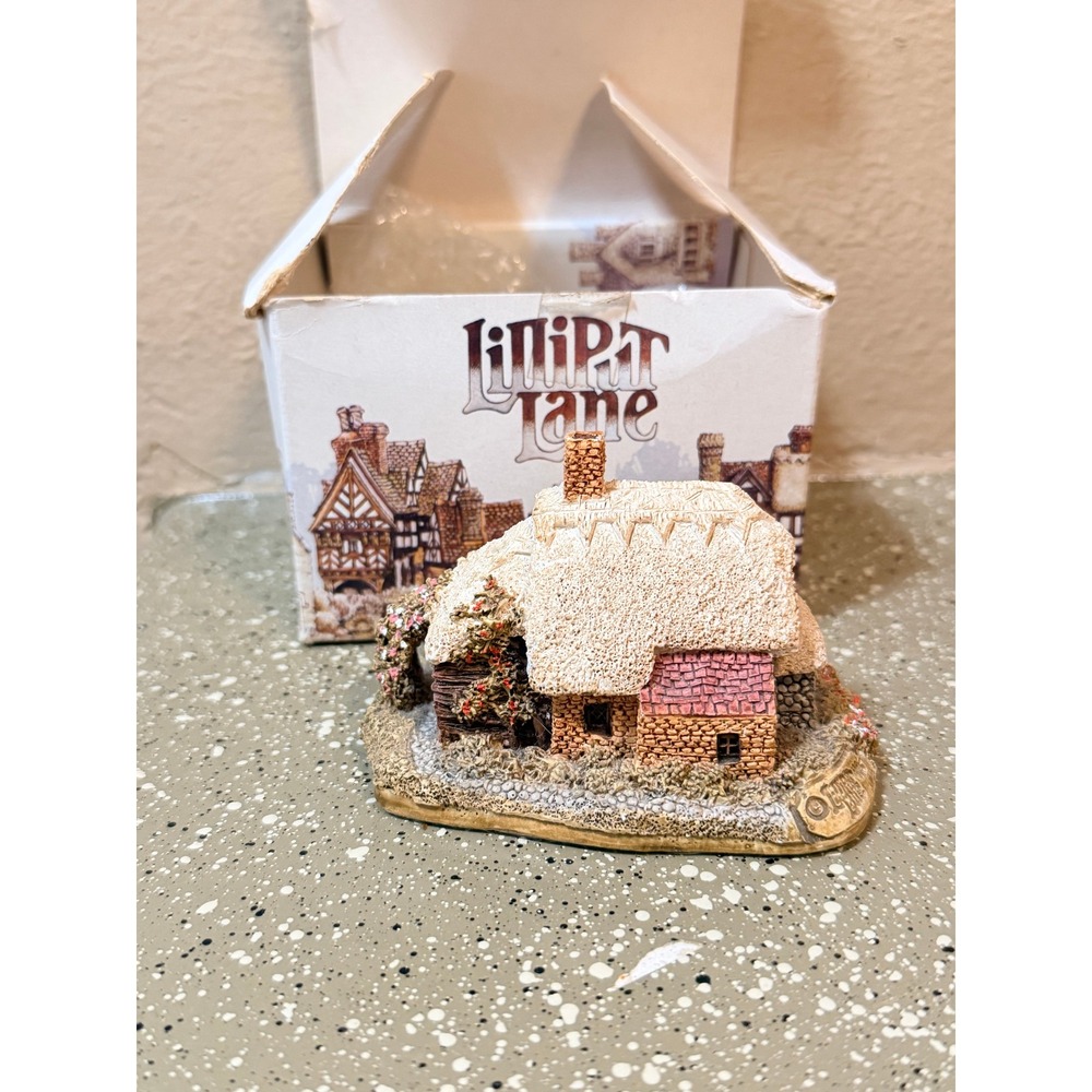 Lilliput Lane Spring Bank Miniature Cottage 1989 Handmade UK with Box & Deeds